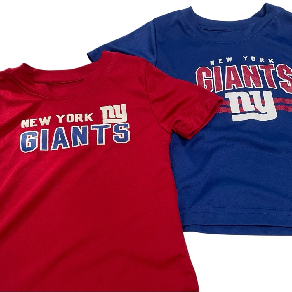 NFL New York Giants Red & Blue Short Sleeve Tees